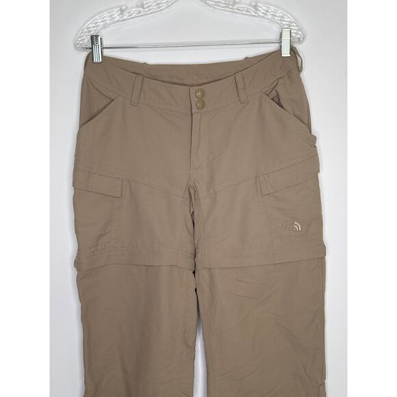 The North Face Women’s Convertible Hiking Pants, long to capri & shorts Beige 6 - Picture 6 of 13